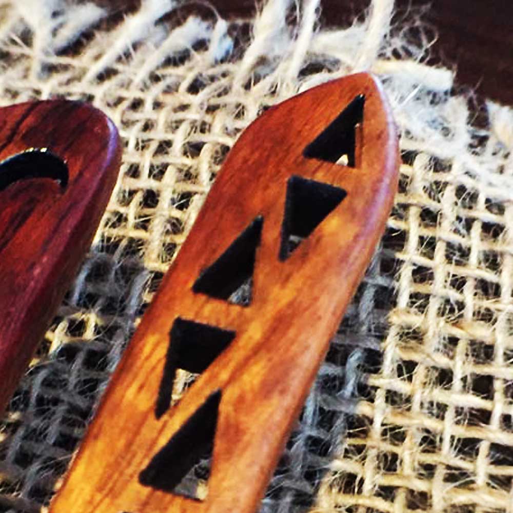 Four beautifully handcrafted Hawaiian hair sticks