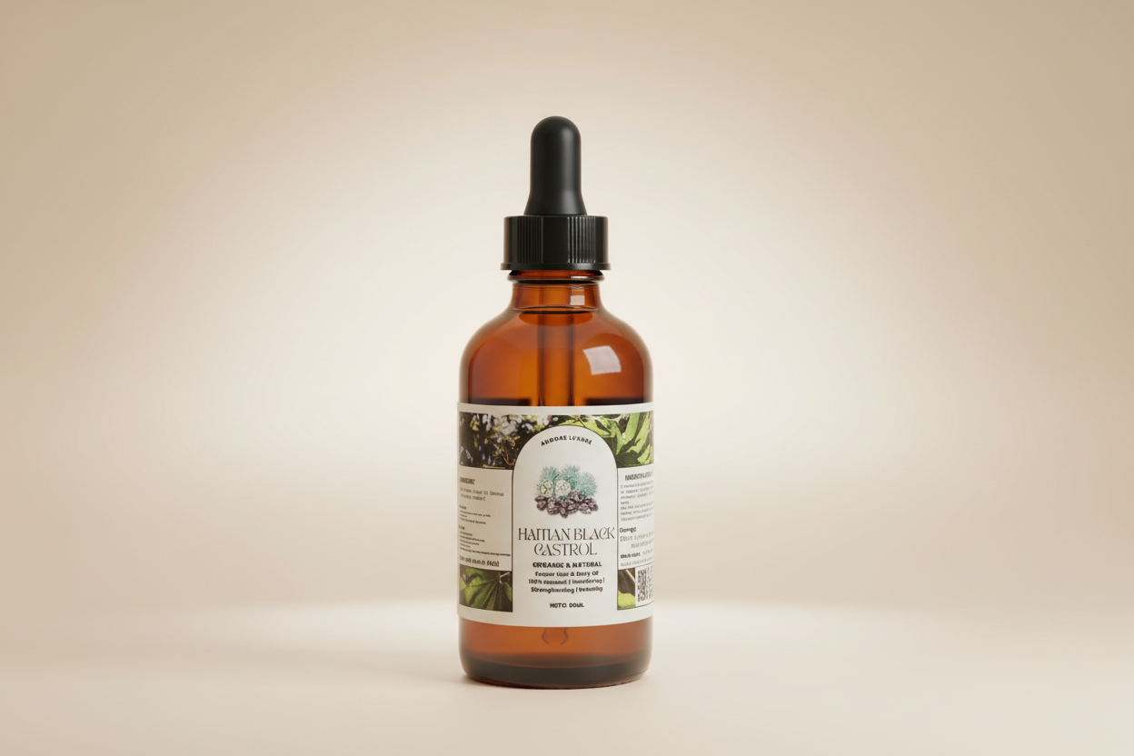 Aurore Luxure Haitian Black Castor Oil– Organic & Natural 100% Pure Castor Hair & Body Oil