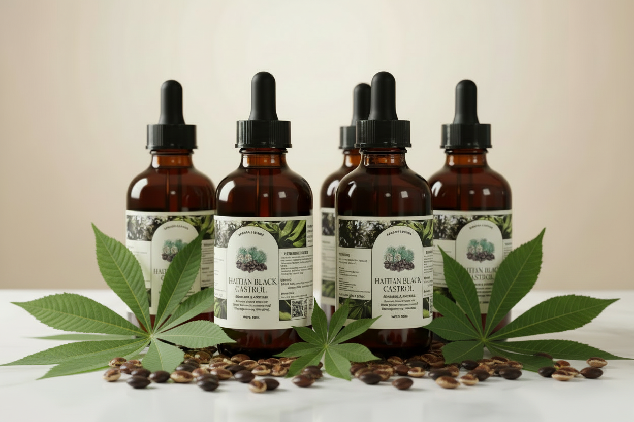 Aurore Luxure Haitian Black Castor Oil– Organic & Natural 100% Pure Castor Hair & Body Oil