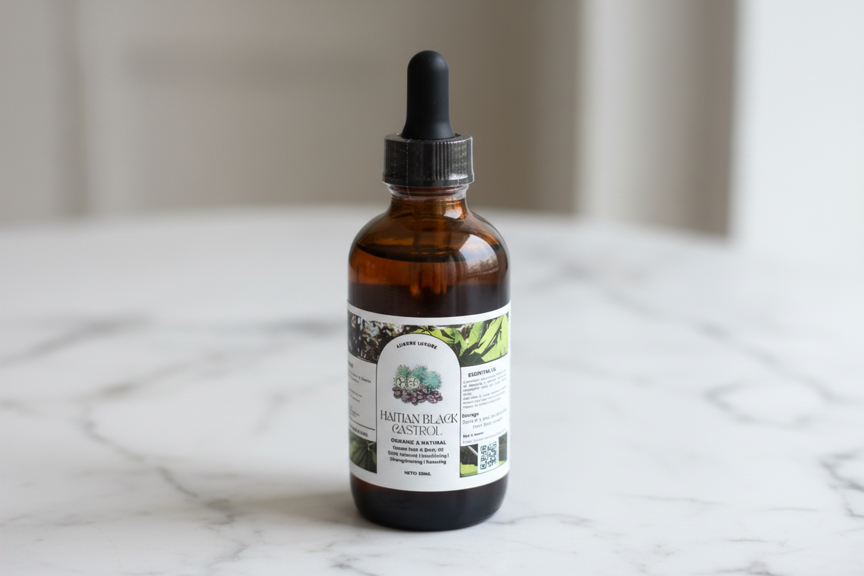 Aurore Luxure Haitian Black Castor Oil– Organic & Natural 100% Pure Castor Hair & Body Oil