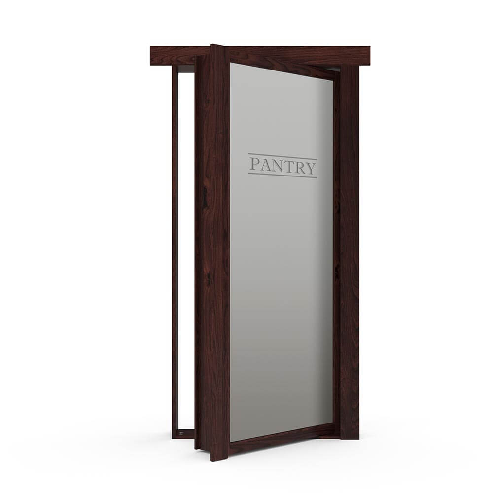 Hidden Flush Mount Knotty Alder Pantry Door