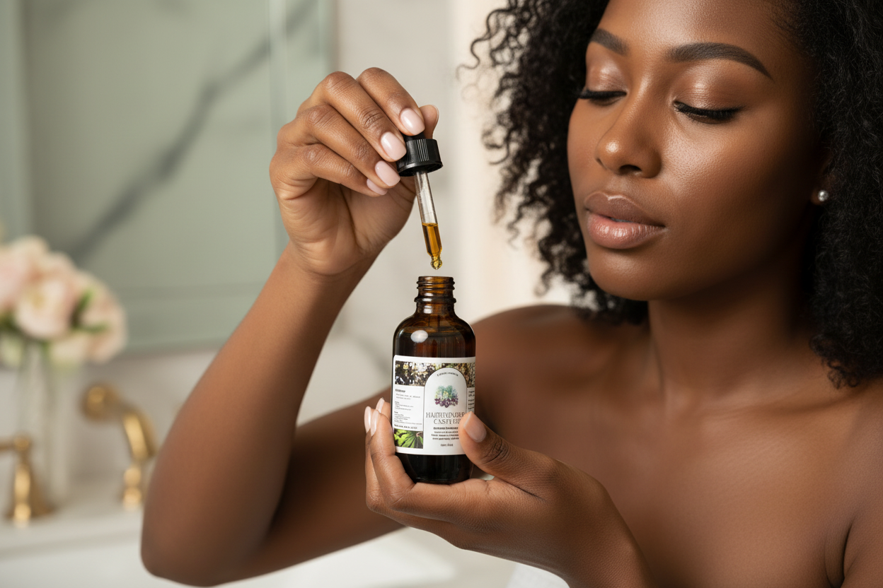 Aurore Luxure Haitian Black Castor Oil– Organic & Natural 100% Pure Castor Hair & Body Oil