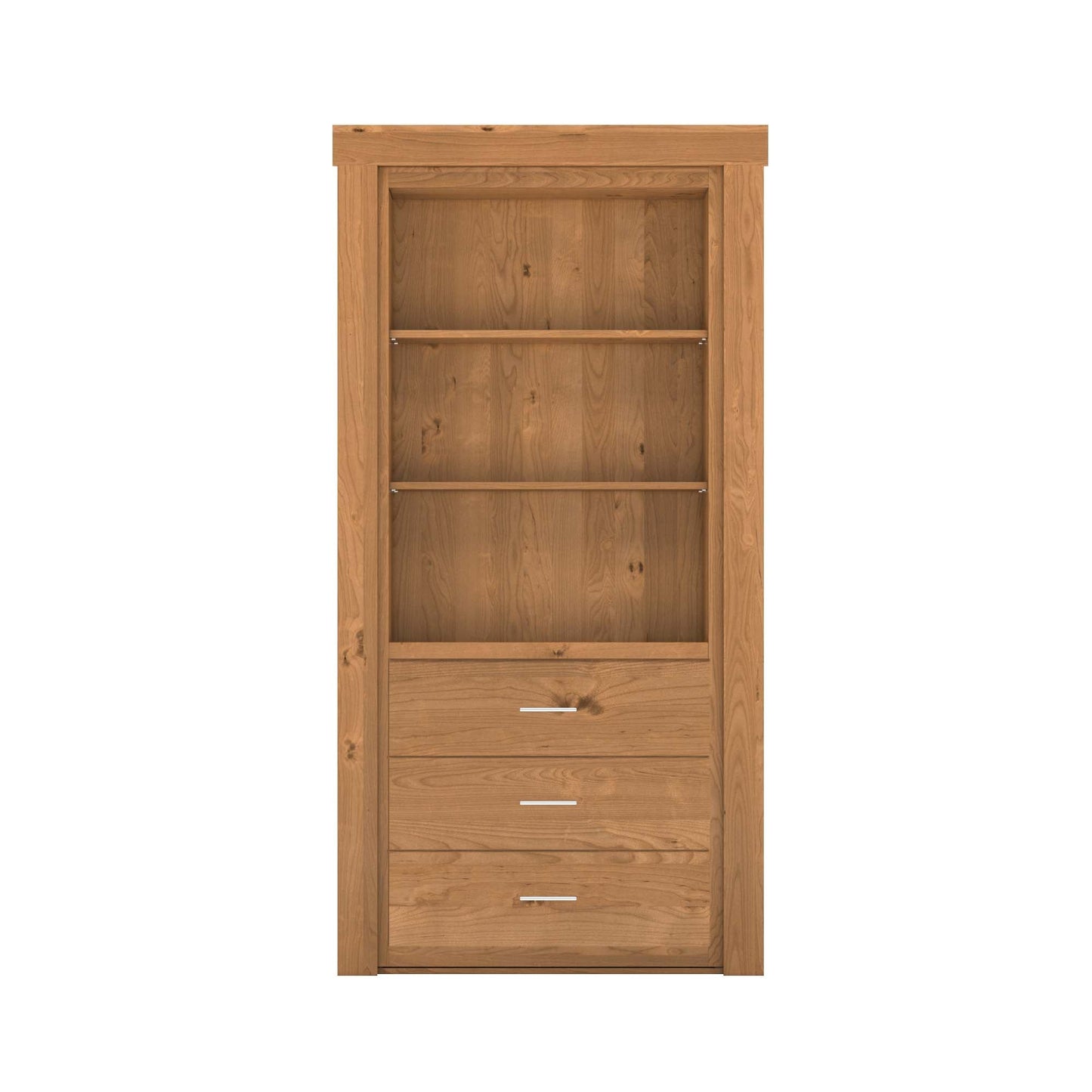 Hidden Flush Mount Knotty Alder Dresser Door