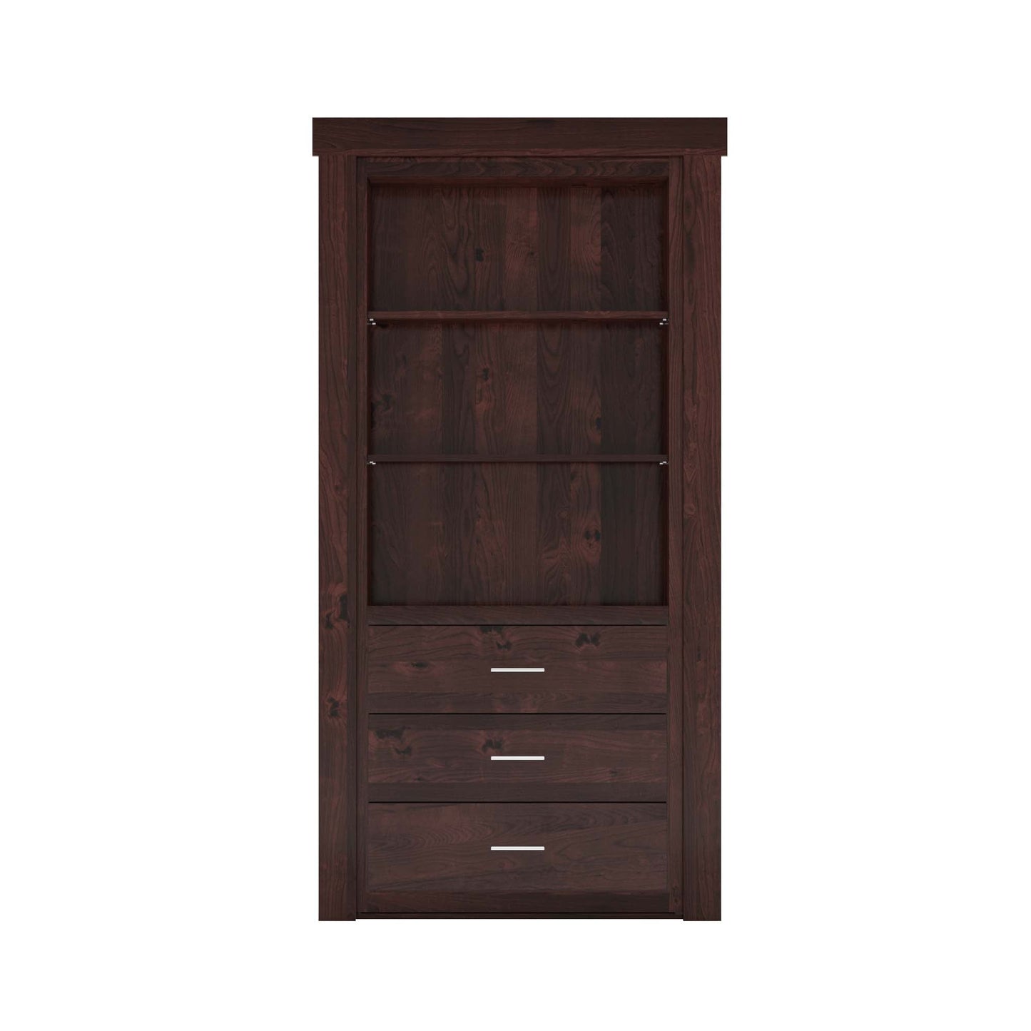 Hidden Flush Mount Knotty Alder Dresser Door