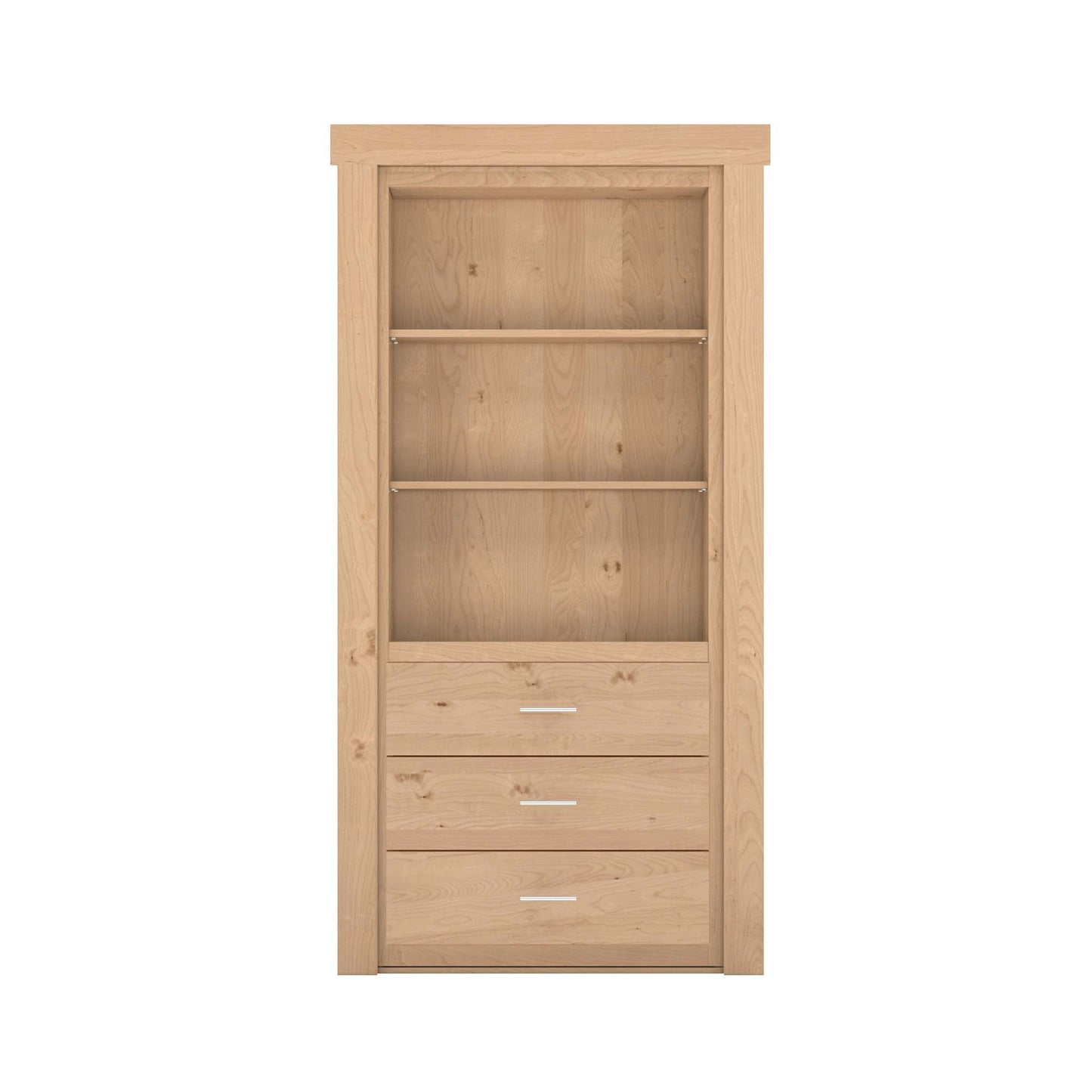 Hidden Flush Mount Knotty Alder Dresser Door