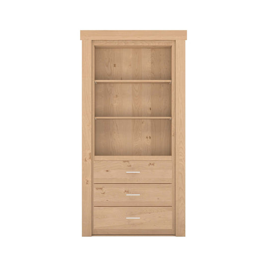 Hidden Flush Mount Knotty Alder Dresser Door