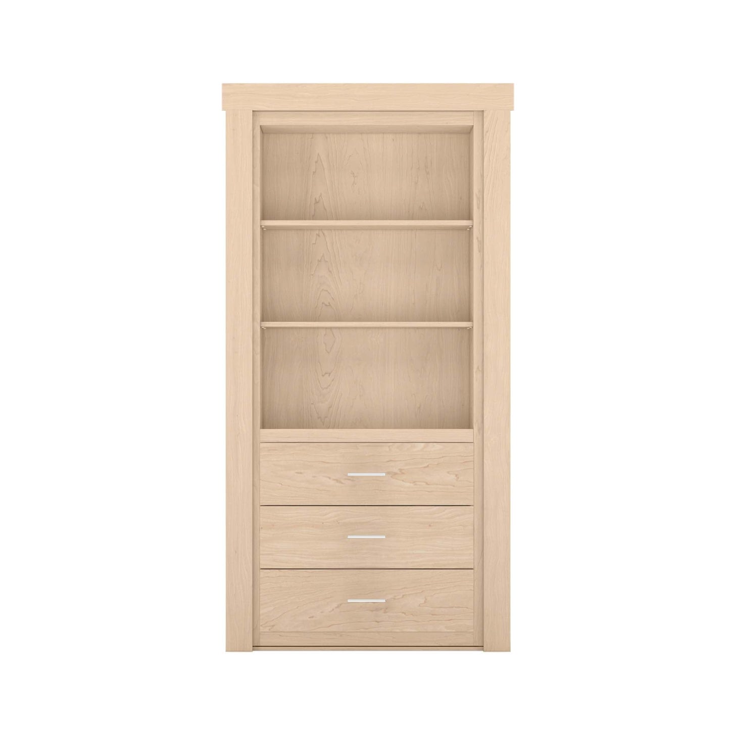 Hidden Flush Mount Maple Dresser Door