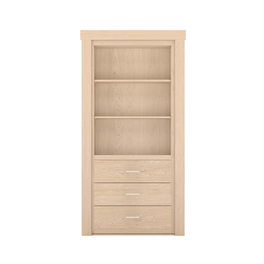 Hidden Flush Mount Maple Dresser Door