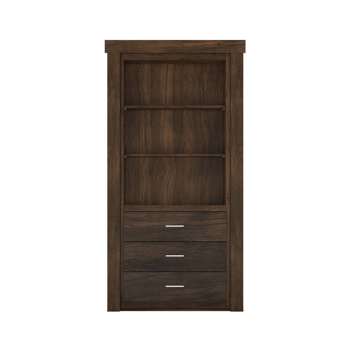 Hidden Flush Mount Walnut Dresser Door