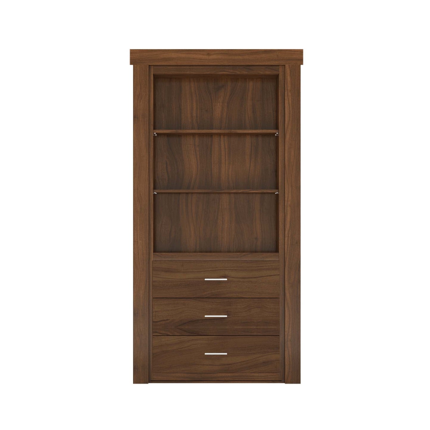 Hidden Flush Mount Walnut Dresser Door