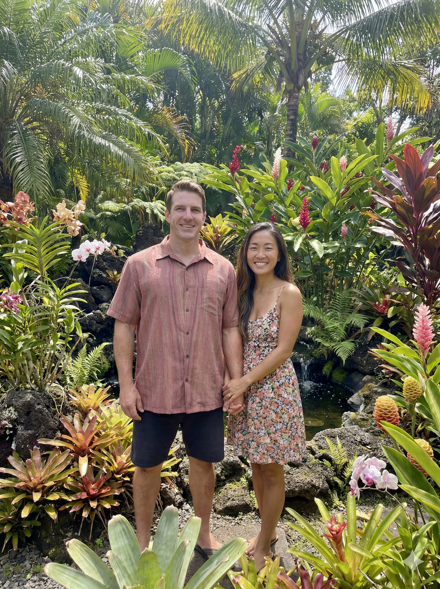 Koa Woodgrain Hawaiian Aloha Shirt — Tropical Brown Button-Down