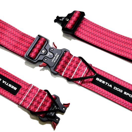 Bestia Dog Sport GripPro Print Collar - Pink
