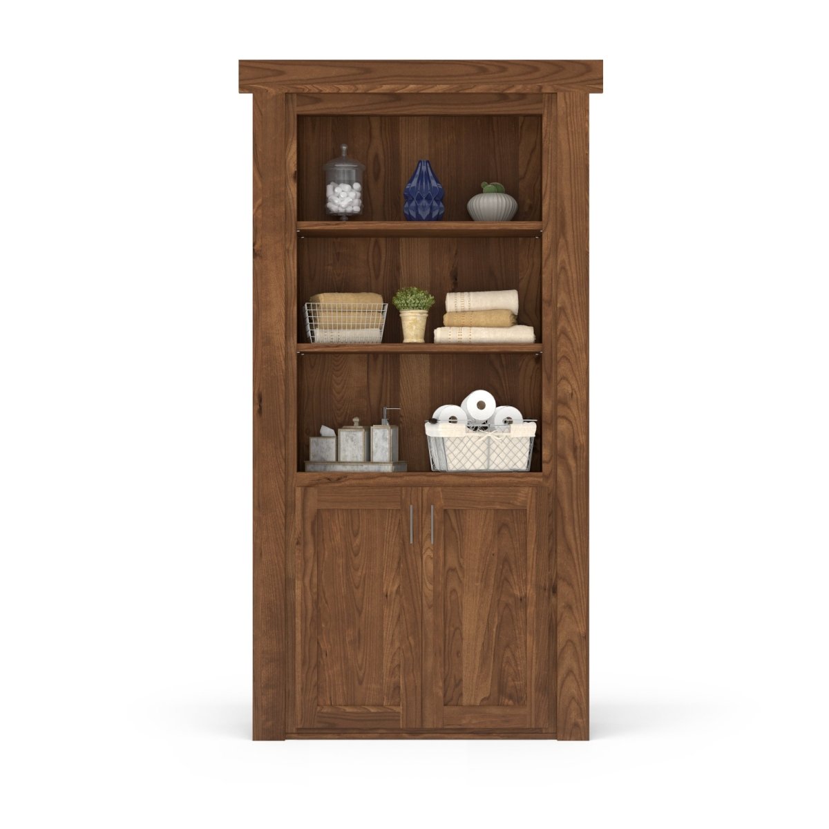 Hidden Flush Mount Knotty Alder Hamper Door