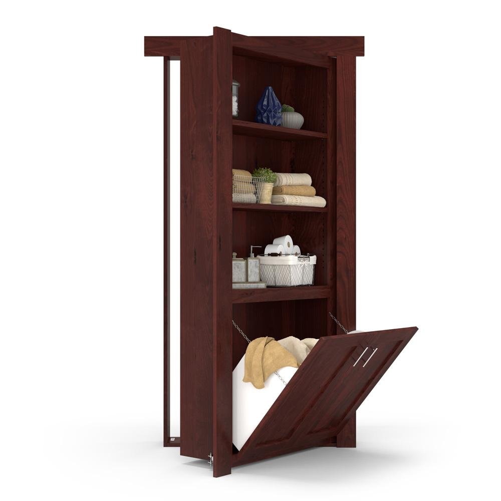 Hidden Flush Mount Knotty Alder Hamper Door