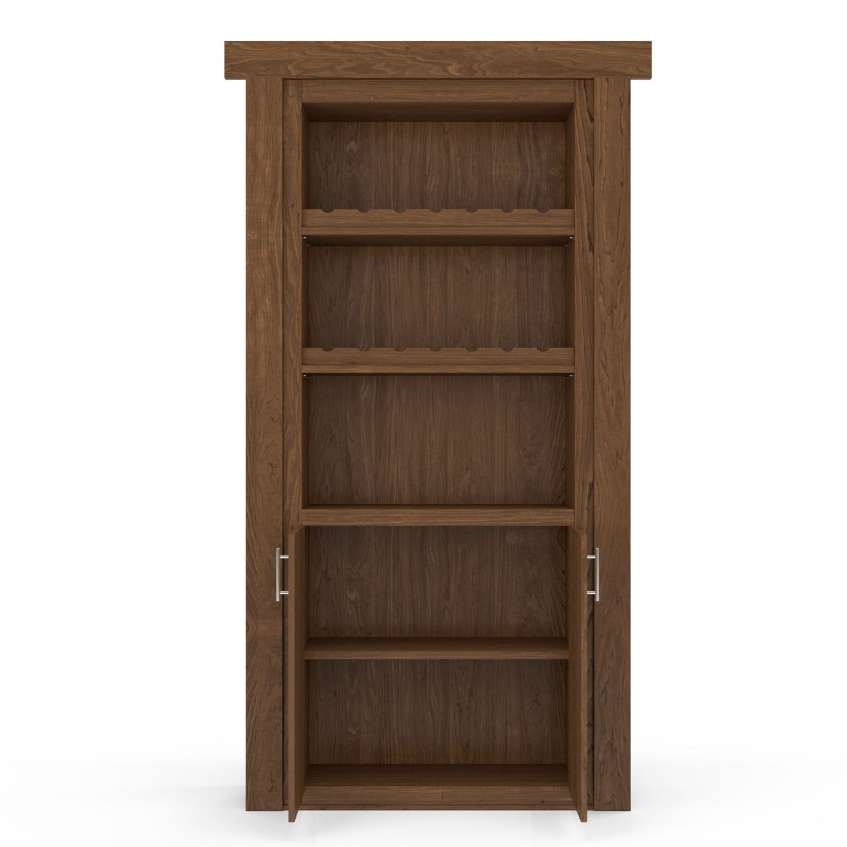Hidden Flush Mount Maple Wine Rack Door