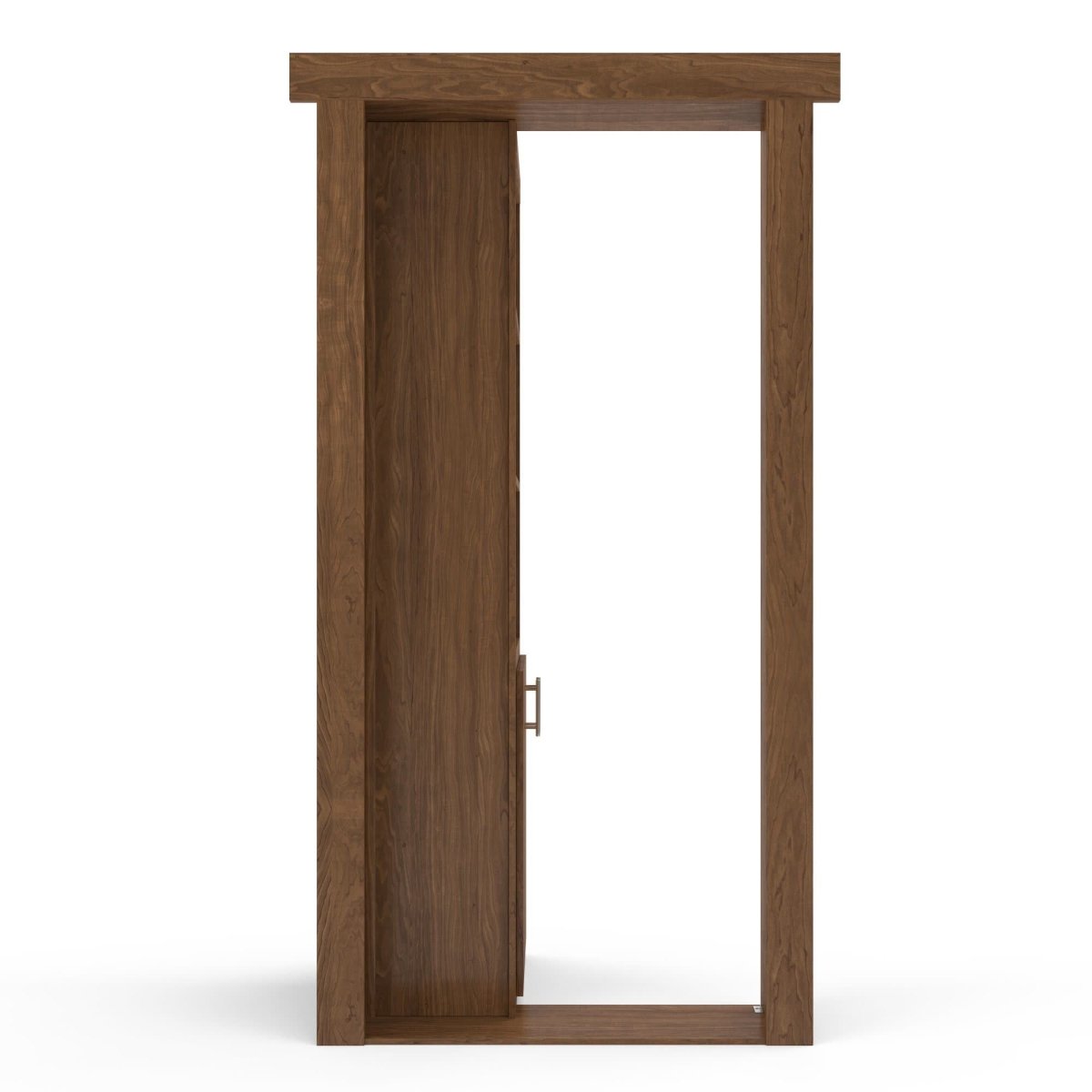 Hidden Flush Mount Maple Wine Rack Door