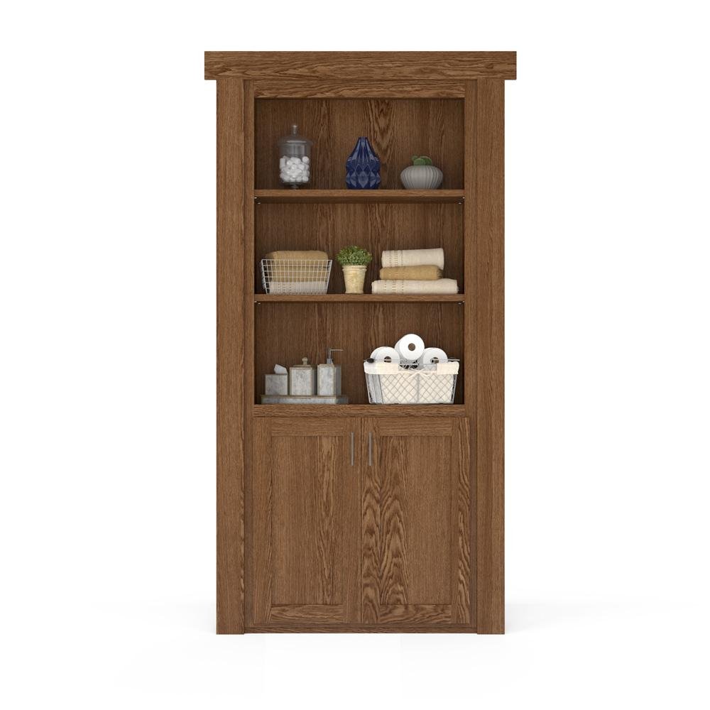 Hidden Flush Mount Oak Hamper Door