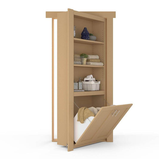 Hidden Flush Mount Paint Grade Hamper Door