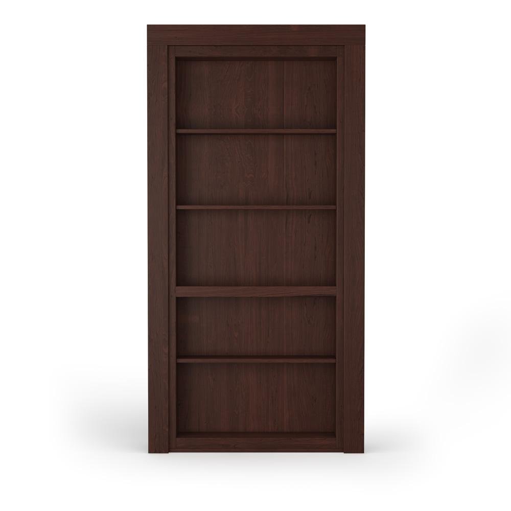 Single Flush Mount Maple Hidden Bookcase Door