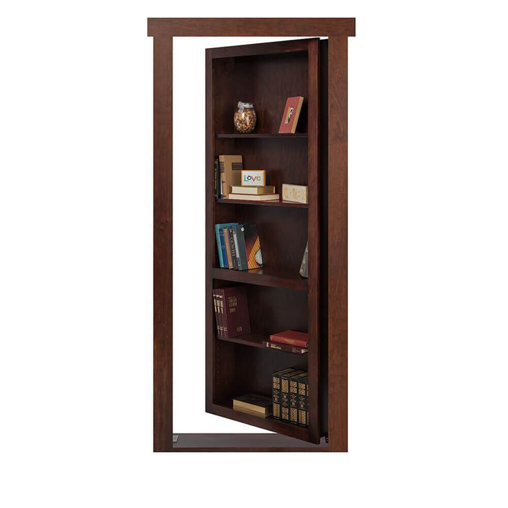 Single Flush Mount Maple Hidden Bookcase Door