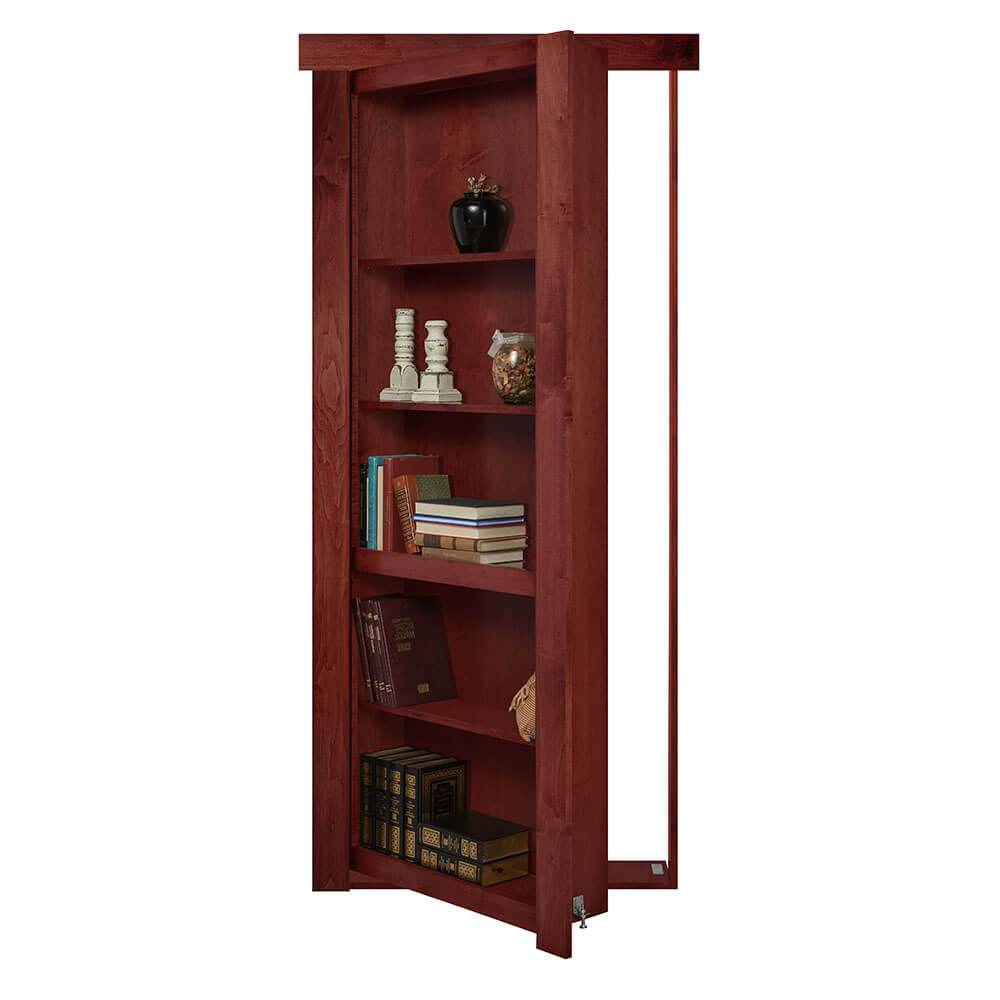 Single Flush Mount Maple Hidden Bookcase Door
