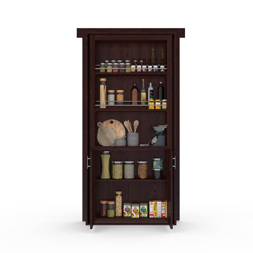 Hidden Flush Mount Oak Pantry Door