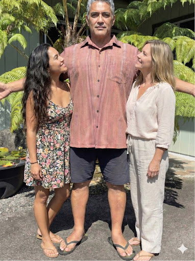 Koa Woodgrain Hawaiian Aloha Shirt — Tropical Brown Button-Down