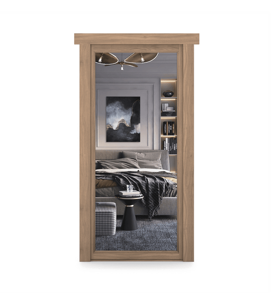 Hidden Walnut Mirror Door