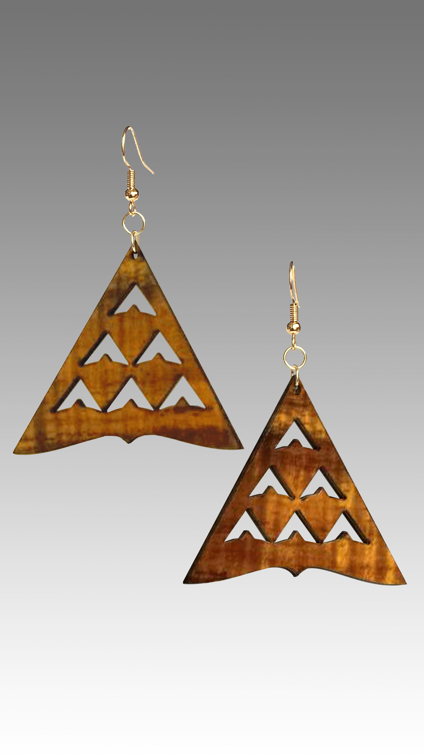 Manu Mauna Koa Earrings - Hawaii Bookmark