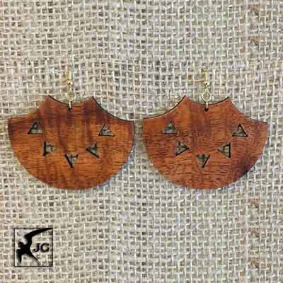 Ali'i Koa Earrings - Hawaii Bookmark