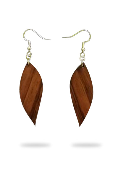 Hā'ule Lau Koa Earrings - Hawaii Bookmark