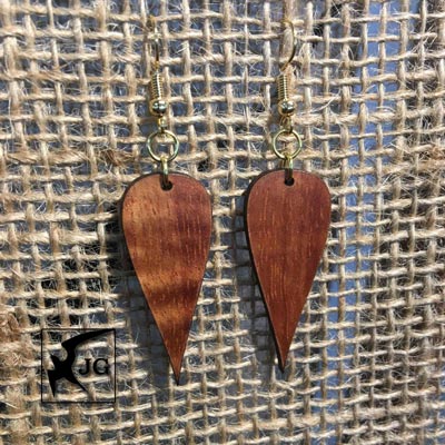 Beautiful Kū Koa Wood Earrings - Hawaii Bookmark