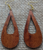 Peleʻs Tears Nui Koa Earrings - Hawaii Bookmark