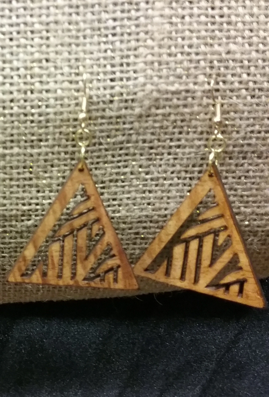 Hala Li'i Koa Earrings - Hawaii Bookmark