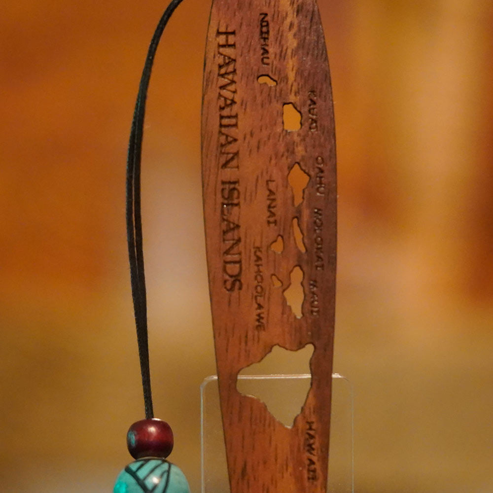 Island Chain Koa Bookmark - Hawaii Bookmark