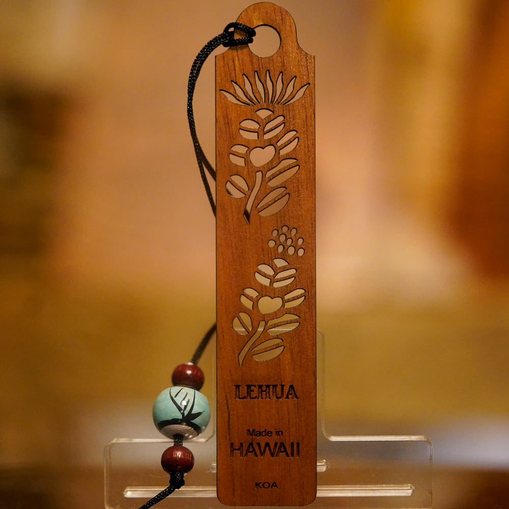 Lehua Koa Bookmark - Hawaii Bookmark