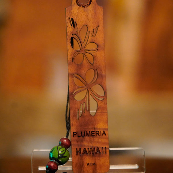 Plumeria Koa Bookmark - Hawaii Bookmark