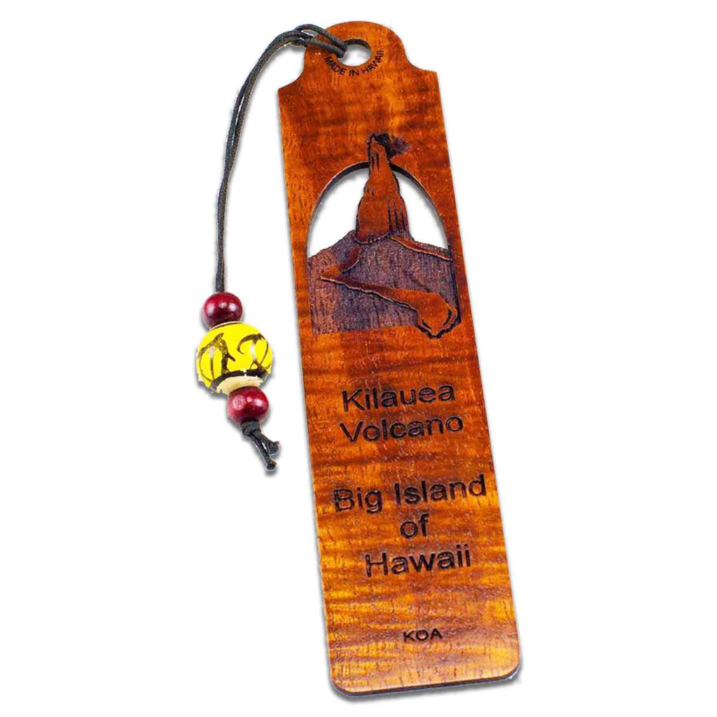 Kilauea Volcano Koa Bookmark - Hawaii Bookmark
