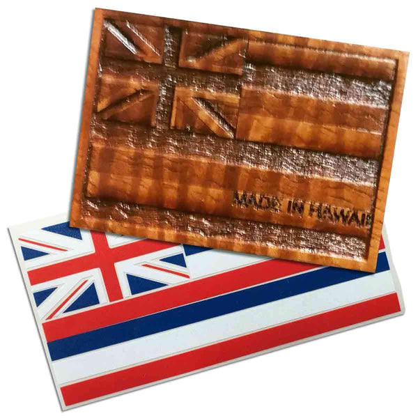Hawaiian Flag Decal with Koa Hawaii Flag Hat Pin - Hawaii Bookmark