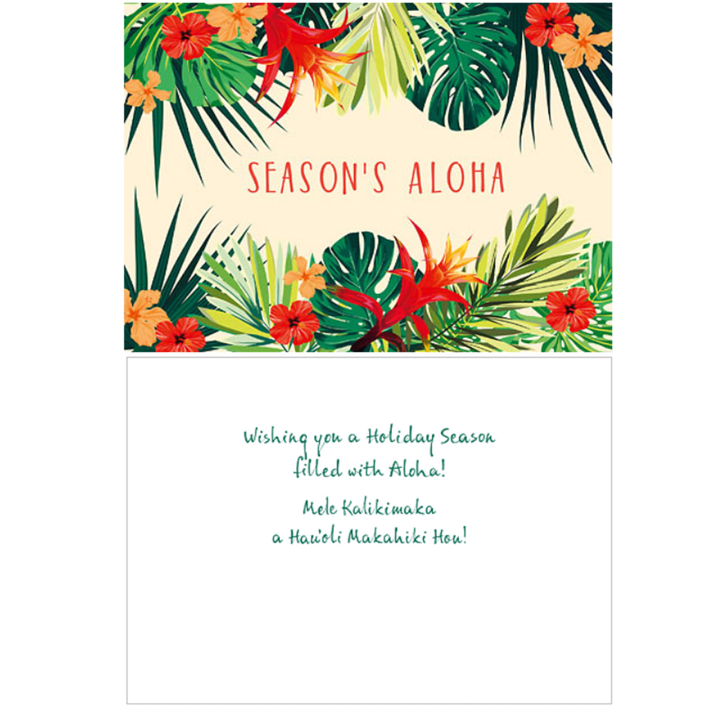 Island Style Holiday Greeting Cards Tropical Holiday Flowers