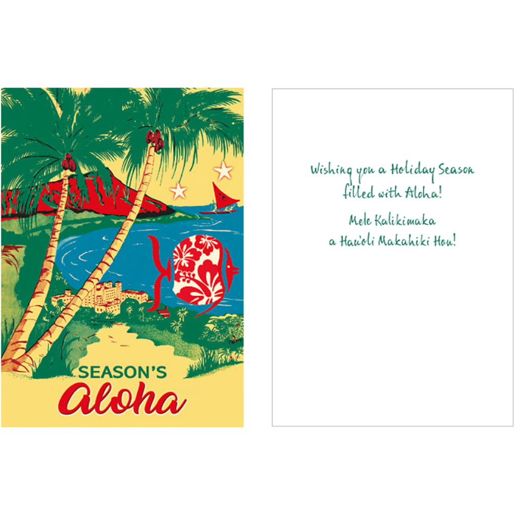 Island Style Holiday Greeting Cards Season's Aloha 'Oe