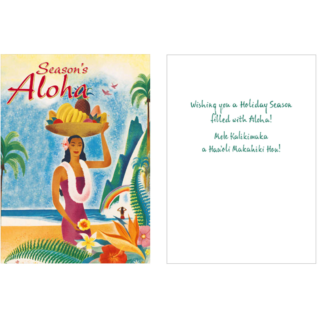 Island Style Holiday Greeting Cards Hawaiian Season's Aloha