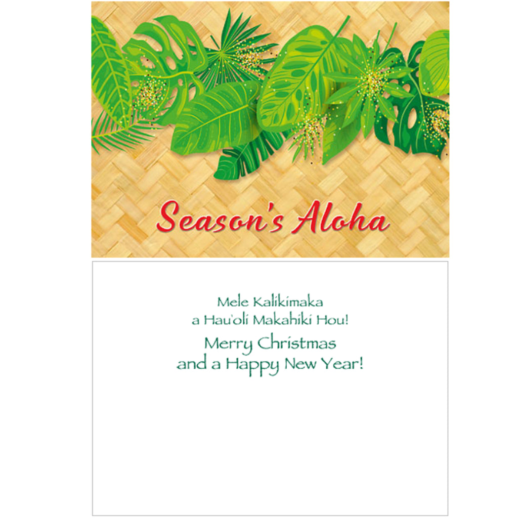Island Style Greeting Cards Hawaiian Holiday Leaves