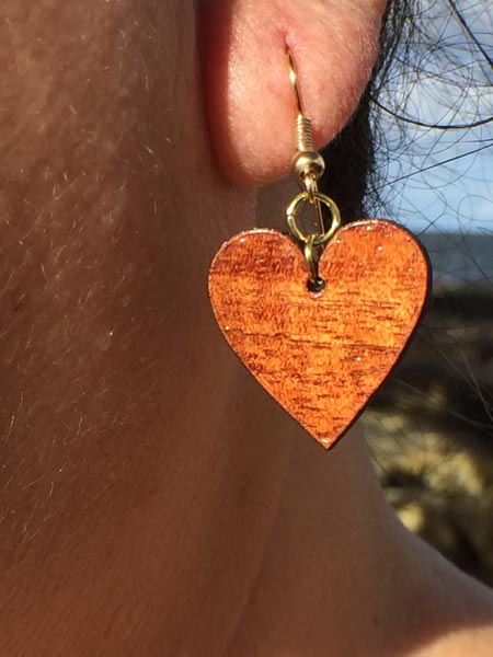 Pu'uwai Haokila Koa Earrings - Hawaii Bookmark