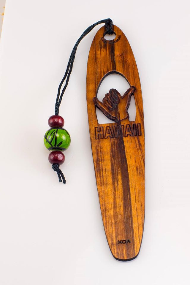 Shaka Koa Bookmark - Hawaii Bookmark